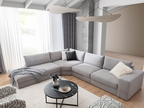 Narożnik HERMES L Modułowy 1,5BL+1,5+RXL+OP Szerokość 346 cm Kornelo