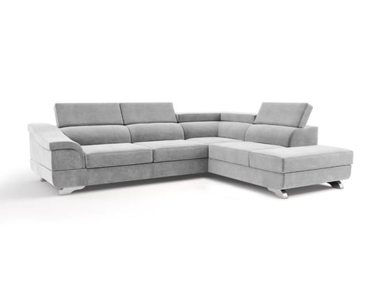 Narożnik Z Funkcją Spania Apollon Light Grey Velvet Prawostronny Windsor & Co