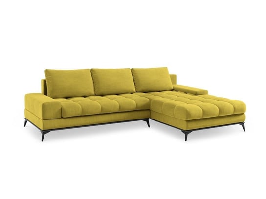 Narożnik Z Funkcją Spania Deneb Yellow Structured Fabric Prawostronny Windsor & Co