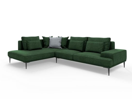 Narożnik Z Funkcją Spania Liege Green, Light Grey,  Structured Fabric, Structured Fabric,  Lewostronny Interieurs 86