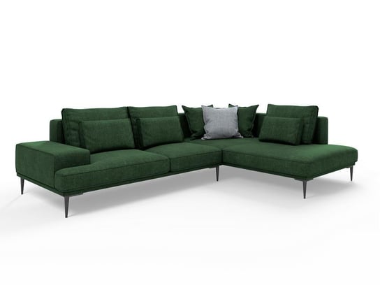 Narożnik Z Funkcją Spania Liege Green, Light Grey,  Structured Fabric, Structured Fabric,  Prawostronny Interieurs 86