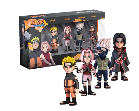 naruto shippuden - naruto, kakashi, itachi, .. - pack 4 fig. minix 7cm Inna marka