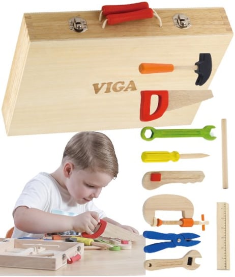 NARZĘDZIA dla dzieci zabawki drewniane montessori 3 4 latka Viga 3+ zabawki sensoryczne montessori PakaNiemowlaka