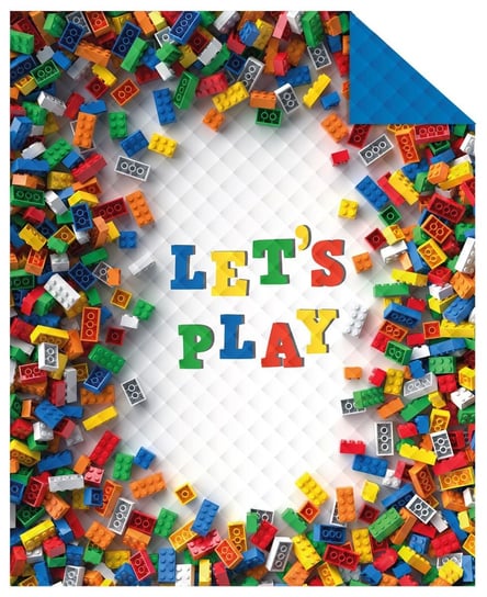 Narzuta młodzieżowa pikowana, wzór klocki "let's play", 170x210 cm Detexpol