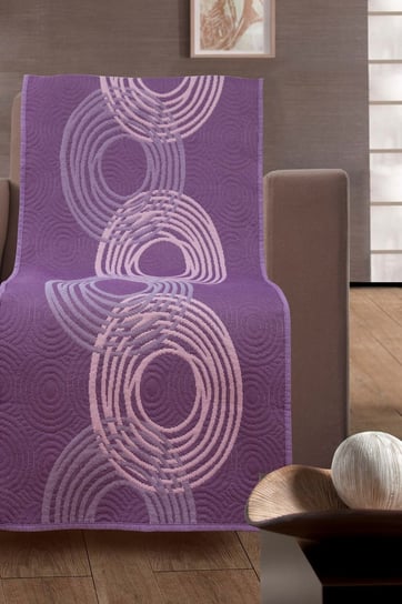 Narzuta na fotel EUROFIRANY Ana, fioletowo-liliowa, 70x150 cm Eurofirany