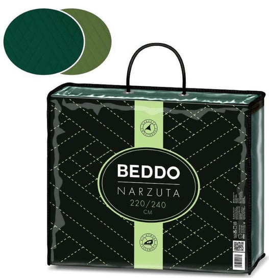 Narzuta na łóżko 220 x 240 cm  zielony / butelkowa zieleń Faro
