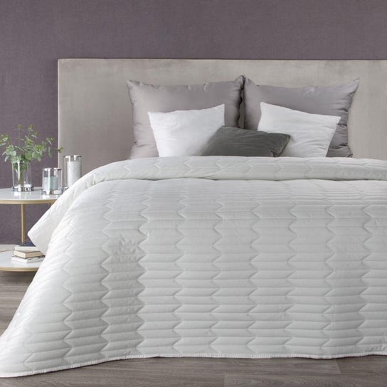 Narzuta na łóżko biała 200X220 - 200 x 220 cm Eurofirany