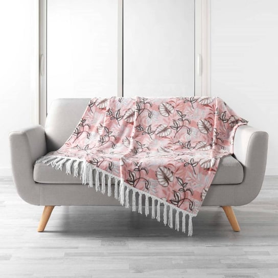 Narzuta na łóżko JARDIN, 125 x 150 cm, różowa Douceur d'intérieur