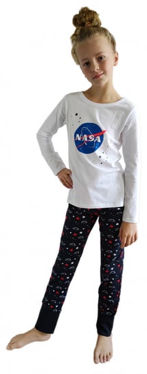 Nasa Bawełniana Piżama Dziewczęca Długi Rękaw R140 NASA