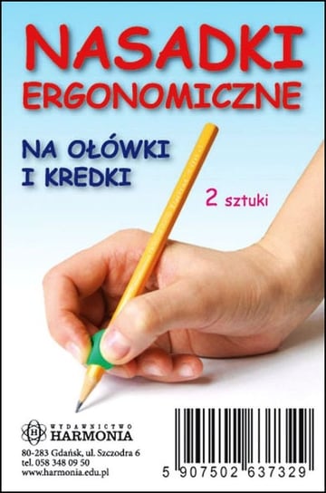 Nasadki ergonomiczne na ołówki, 2 sztuki Wydawnictwo Harmonia