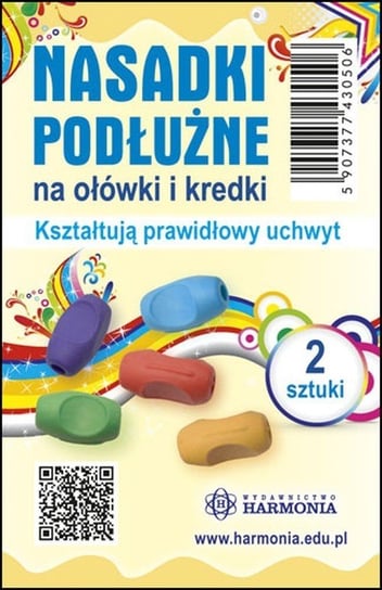 Nasadki na ołówki i kredki, 2 sztuki Wydawnictwo Harmonia