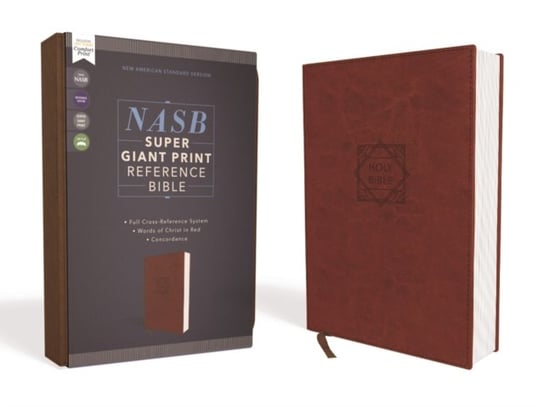 NASB, Super Giant Print Reference Bible, Leathersoft, Brown, Red Letter, 1995 Text, Comfort Print Zondervan