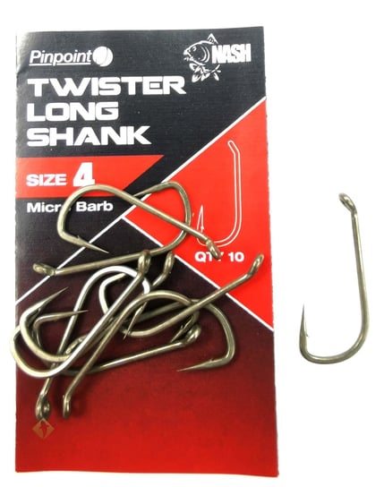 Nash Haczyki Twister Long Shank 2 Zadziorowe 10Szt nash tackle