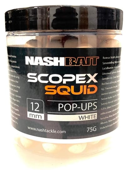 Nash Kulki Pop-Up Scopex Squid Białe 12Mm nash tackle