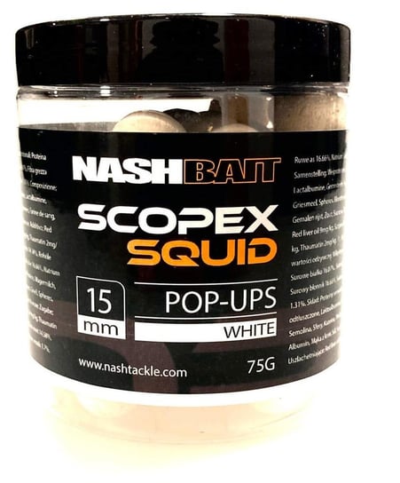 Nash Kulki Pop-Up Scopex Squid Białe 15Mm nash tackle