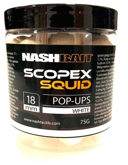 Nash Kulki Pop-Up Scopex Squid Białe 18Mm nash tackle