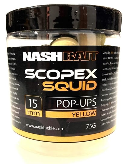Nash Kulki Pop-Up Scopex Squid Żółte 15Mm nash tackle