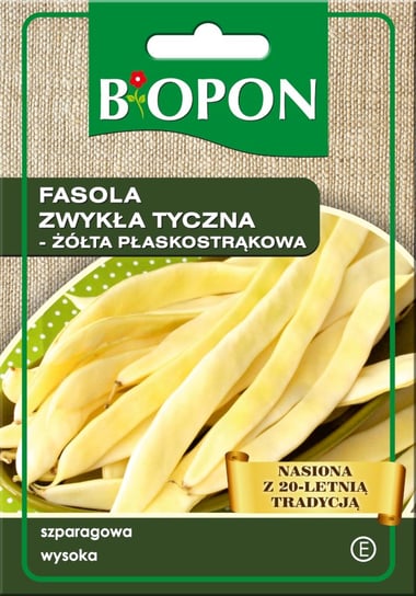Nasiona Biopon - Fasola Zwykła Tyczna Żółta Płaskostrąkowa 10G BIOPON