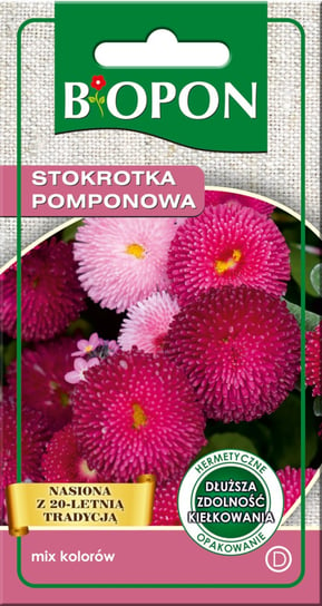 Nasiona Biopon - Stokrotka Pomponowa Mix Kolorów 0.1G BIOPON