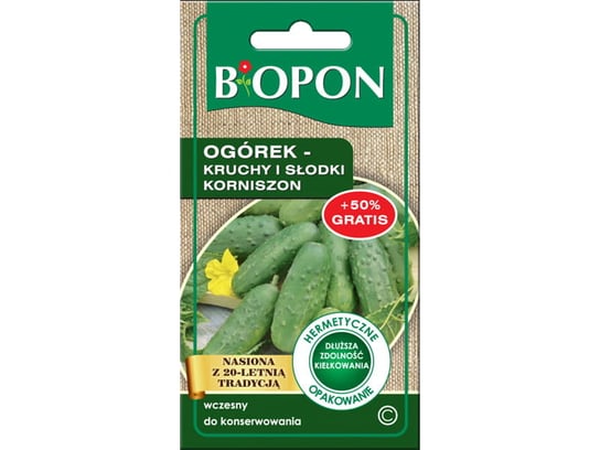 Nasiona ogórek korniszon kruchy słodki 2g Biopon 1470 Biopon