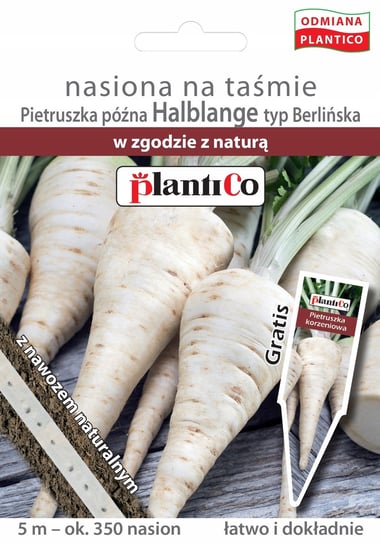Nasiona Pietruszka Korzeniowa Halblange- Berlinska Gof Na Taśmie Z Nawozem 0,6 Gram Plantico PlantiCo