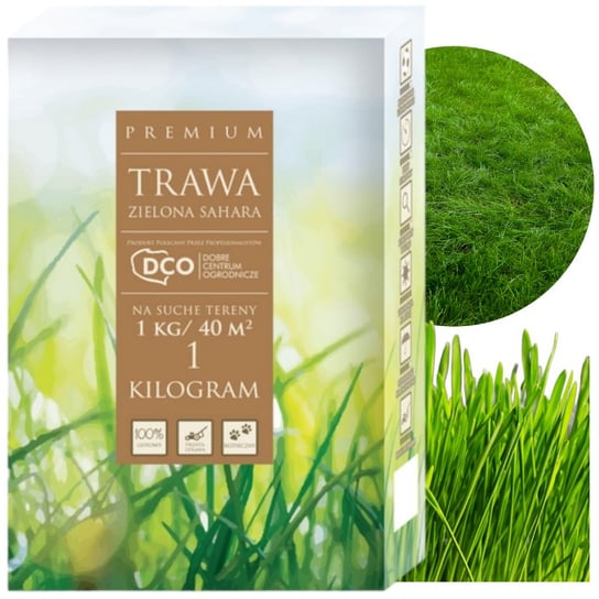 NASIONA TRAW ZIELONA SAHARA TRAWA DO TRUDNYCH WARUNKÓW ODPORNA 1KG DCO Agronas