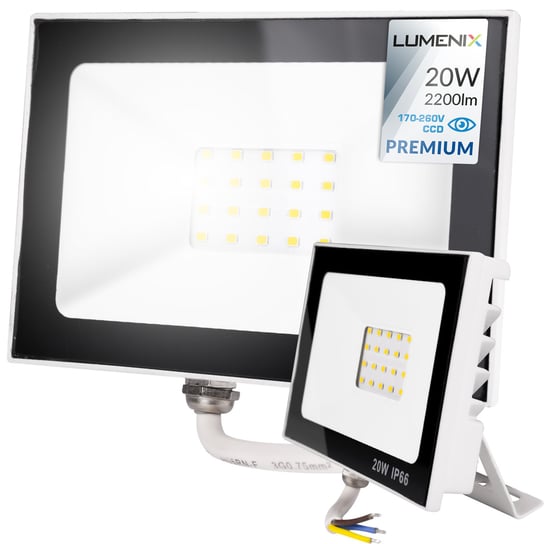 Naświetlacz LED 20W 2200lm NEUTRALNA Lumenix DLED