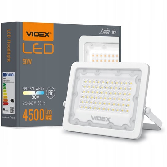 Naświetlacz LED 50W 4500lm 5000K IP65 Biały VIDEX LUCA NNLED