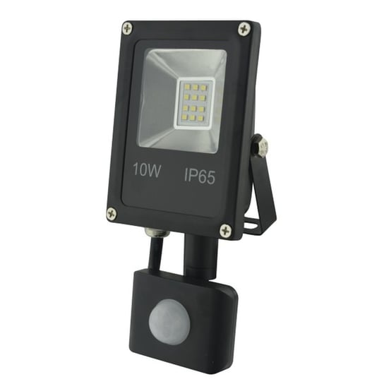 Naświetlacz LED z czujnikiem ruchu INQ Ralf FL101PCW, czarny, 10 W INQ