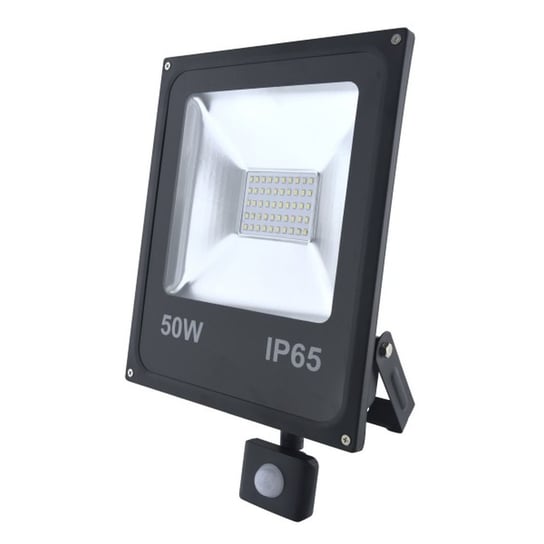 Naświetlacz LED z czujnikiem ruchu INQ Ralf FL104PCW, czarny, 50 W INQ