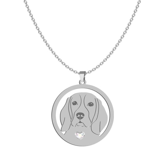 Naszyjnik Beagle serce GRAWER - MEJK Jewellery Radziszewska