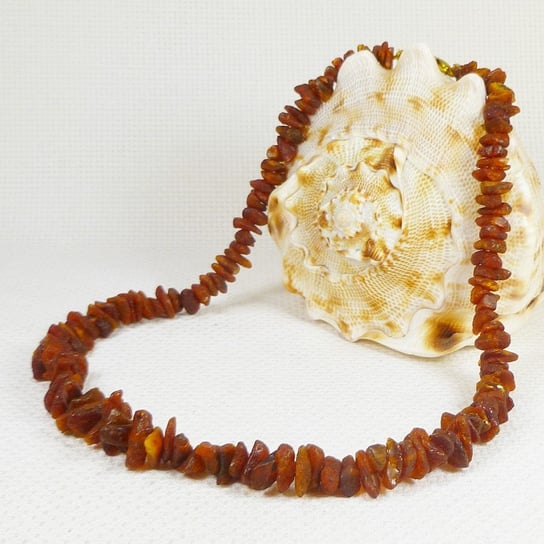 Naszyjnik bursztynowy, bursztyn bałtycki nieoszlifowany 7910-65 AMBERGRAND