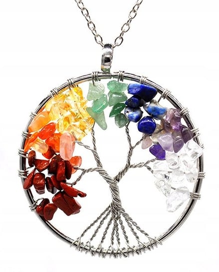 NASZYJNIK Drzewko Życia Szczęścia MINERAŁY Amulet Inna marka