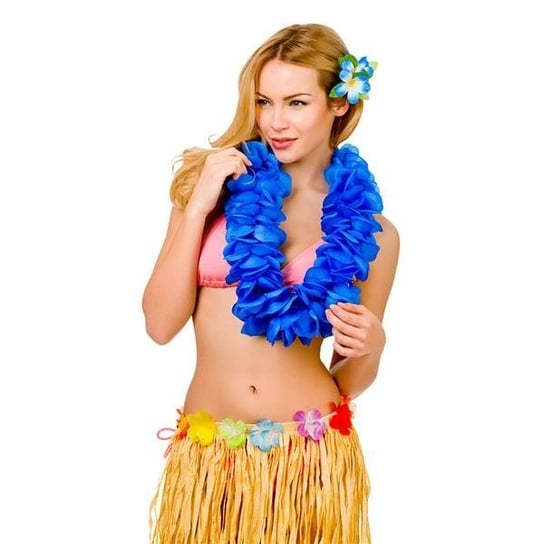 Naszyjnik Hawajski Duży Niebieski Wicked Costumes