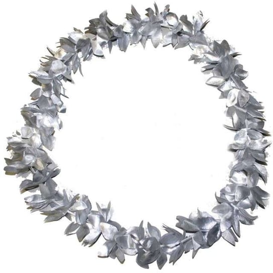 Naszyjnik hawajski, Kwiaty, srebrny, 100 cm Funny Fashion