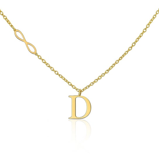 Naszyjnik Infinity Letter [Literki: D] Lola Jewelry & Accessories