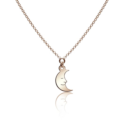 Naszyjnik księżyc srebrny złocenie różowe Astyle