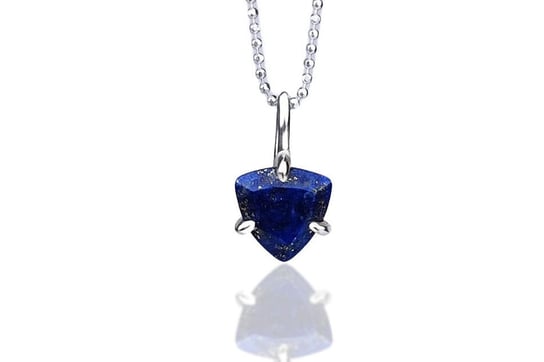 Naszyjnik Lapis Lazuli 4 ct. Trylion [Materiał: srebro] Brazi Druse Jewelry