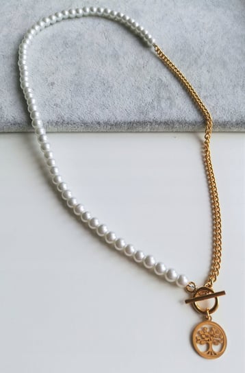 naszyjnik perły + łańcuszek 42cm DRZEWKO SZCZĘŚCIA ALEKORALE Elbląg