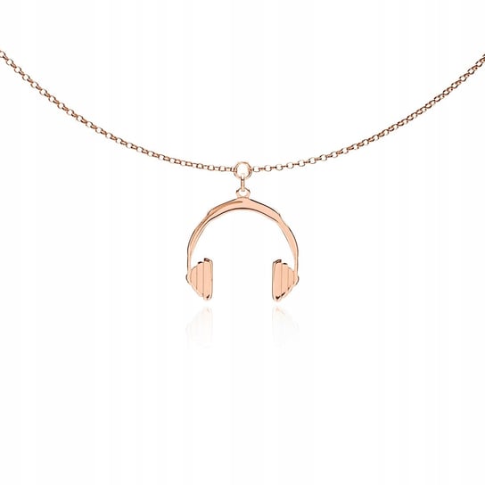 Naszyjnik słuchawki srebrny złocenie różowe Astyle