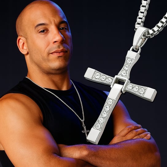 Naszyjnik Srebrny Krzyż Toretto Vin Diesel Szybcy i Wściekli srebro pr 925 Argmeta