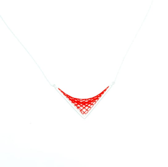 Naszyjnik srebrny trójkąt: BONDS SILVER & RED Inna marka