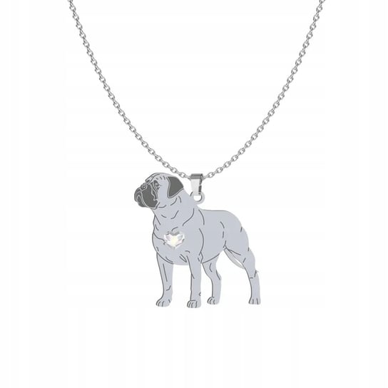 Naszyjnik Srebrny z psem Bullmastiff 925 Biżuteria Prezent GRAWER GRATIS Mejk Jewellery