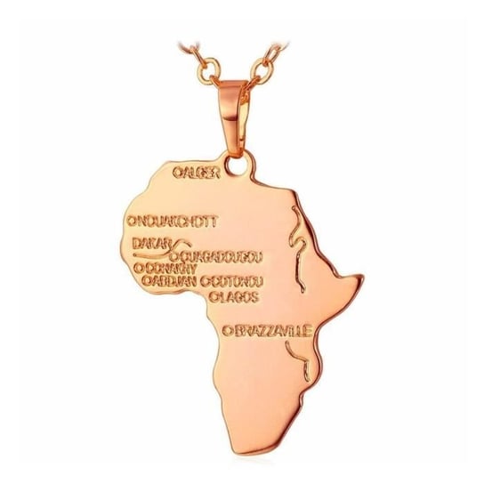 Naszyjnik U7 Afryka - różowe złoto Inna marka