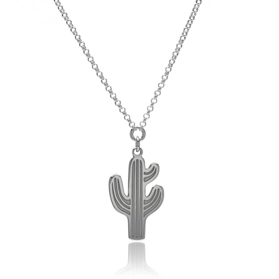 Naszyjnik z kaktusem srebrny rodowany Astyle