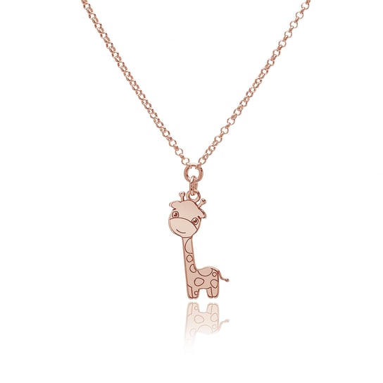 Naszyjnik z żyrafą srebro - złocenie różowe Astyle