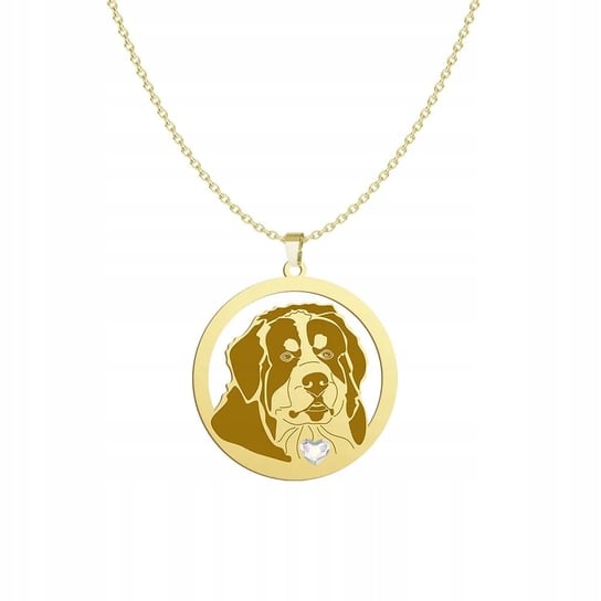 Naszyjnik Złoty z psem Bernese Mountain Dog 925 Prezent GRAWER GRATIS Mejk Jewellery