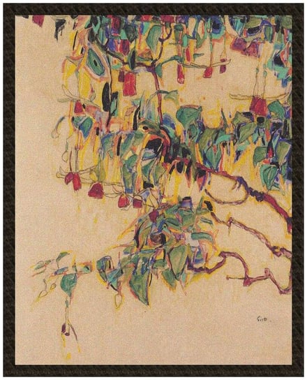Naszywka Fuchsia Branches (Sun Tree) Egon Schiele Szyjemy Sztukę