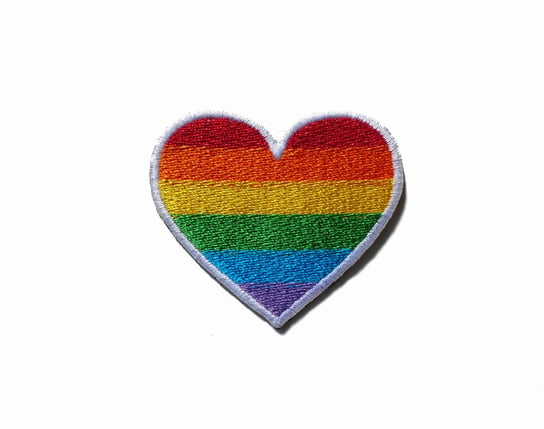 Naszywka haftowana Rainbow Heart Hafna