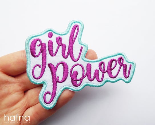 Naszywka haftowany Napis Girl Power Hafna